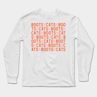 Boots n cats: Say it quickly and voila! you're a beatboxer (pink and letters) Long Sleeve T-Shirt